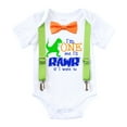 thumbnail image 2 of Dinosaur First Birthday Shirt Outfit 1st Cake Smash Boy One Rawr Bow Tie Suspenders 12 months, 2 of 4