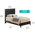 thumbnail image 2 of Glory Furniture Burlington Twin Panel Bed in Black, 2 of 2