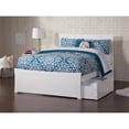 thumbnail image 6 of Leo & Lacey Modern Solid Wood Urban Full Storage Platform Bed in White, 6 of 7