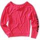 thumbnail image 1 of Camiseta de pijama Aeropostale con Corazón de Diamantes de Imitación Rosa Grande, 1 of 2