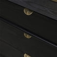thumbnail image 4 of Tiradores de gabinete con forma de hoja, manijas de muebles de cocina de latón negro, tiradores de cajón de puerta de cobre, 4 Uds. BRI  Rojo Verde, 4 of 4