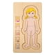 thumbnail image 4 of Juguete de ladrillo multicapa con estructura de cuerpo humano de madera, juguete inteligente educativo temprano (niña), 4 of 11