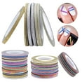 thumbnail image 2 of Soidarity Juego de cintas adhesivas con purpurina para uñas, 14 colores, decoraciones artísticas para esmalte de uñas, Gel Jinsha, hilo dorado y Arte de uñas conjunto de 14 colores 2 mm Soidarity MJ0981-02, 2 of 5
