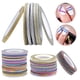 thumbnail image 2 of Soidarity Juego de cintas adhesivas con purpurina para uñas, 14 colores, decoraciones artísticas para esmalte de uñas, Gel Jinsha, hilo dorado y Arte de uñas conjunto de 14 colores 1 mm Soidarity MJ0981-01, 2 of 6