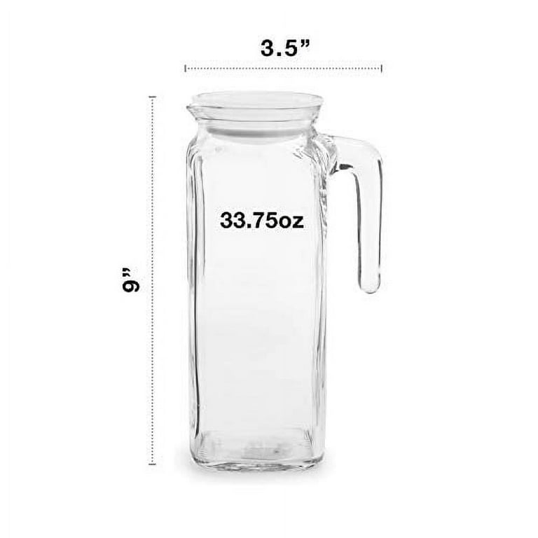 Tribello Pitcher with Lid 1 Gallon, Slim Clear Plastic Water Pitcher with  Pivot-top Spout Lids, Iced Tea Pitcher for Fridge, Freezer/Dishwasher Safe