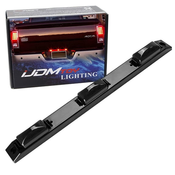 Smoked Lens 9-LED Rear Truck Bed Mounted Center Tailgate Running Light Bar, For 1999-2010 Ford F-250 F-350 F-450 DRW, Also Fit Other Truck/Pickup