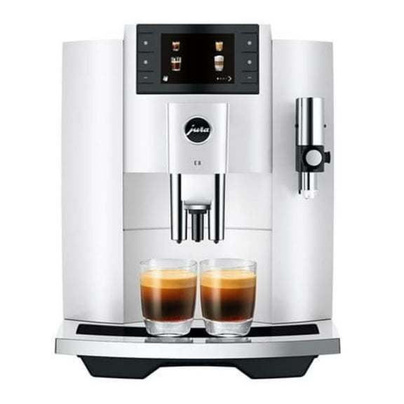 Jura E8 Automatic Espresso Machine | 17 Recipes | Piano White | 15683