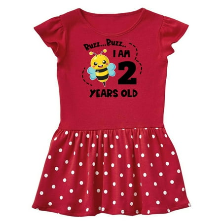 

Inktastic Buzz Buzz I am 2 Years Old Cute Bee Gift Baby Girl Dress