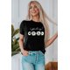 thumbnail image 2 of ABPHQTO Camiseta negra con gráfico de manga corta con estampado de margaritas Feeling Good para mujer, 2 of 5