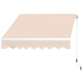 thumbnail image 6 of VEIKOUS 13' x 8' Oversized Patio Retractable Awning, Sun/Rain Shelter w/Manual Crank, Beige, 6 of 11