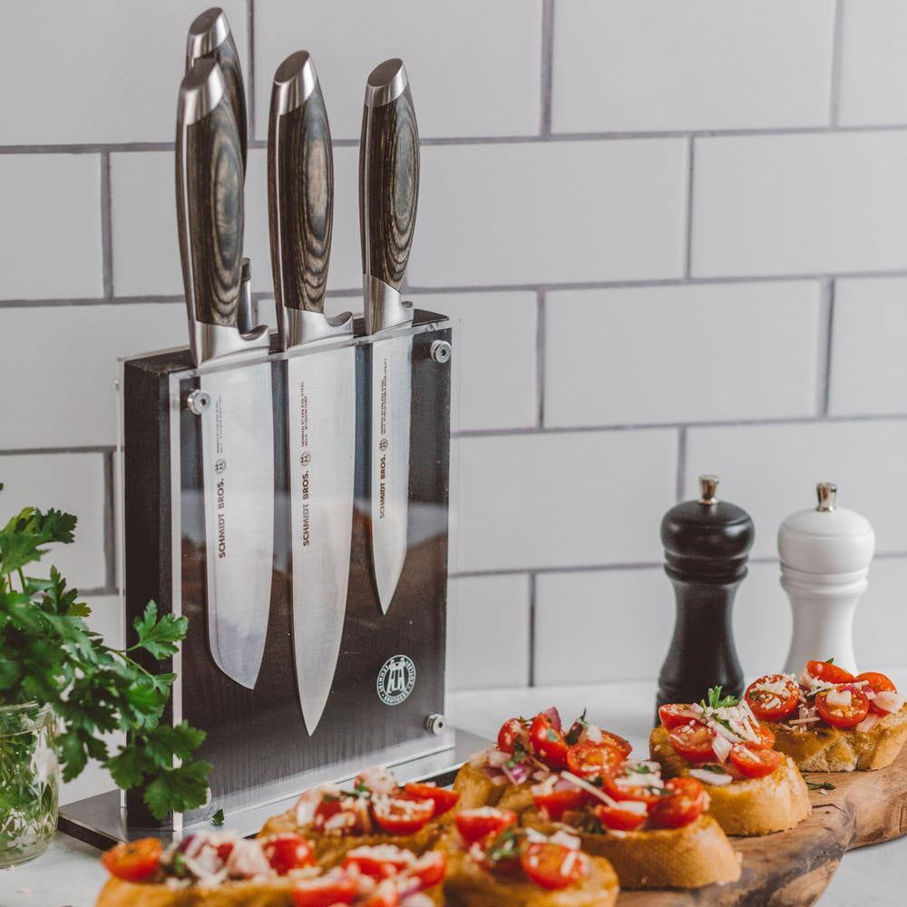 Schmidt Brothers Cutlery Black Midtown Magnetic Knife Block