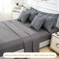 thumbnail image 3 of 8 Piece Grey Comforter Queen Set Dark Gray Tufted Boho Bedding Set for Men Women Farmhouse Rustic Geometric Bed in A Bag Comforter Set with Sheets (Gray, Queen Size), 3 of 5