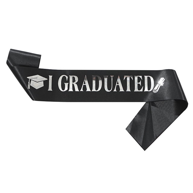 Fgnfyis I Graduated Sash Ribbon Graduation Stole Accessory Party Decoration Supplies for Graduate Celebration Dark Gray