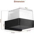 thumbnail image 5 of 2 Pcs Applique Murale Extérieure 5W*2 Éclairage Extérieur Étanche Ip65 Aluminium Acrylique Compatible, 5 of 5
