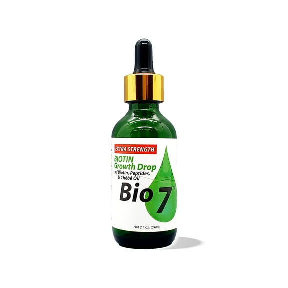 By Natures Bio 7 Biotin Hair Growth Oil Drops Extra Strength 2 fl. oz.