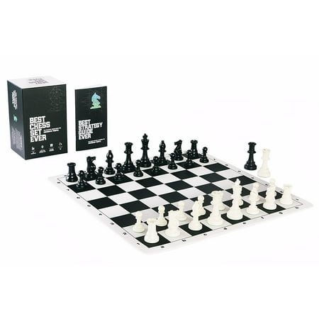 Best Chess Set Ever II - Chess Board Game with Triple Weight Tournament Pieces, Black Chess Board and Game (Best Dbz Game Ever)