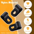 thumbnail image 4 of shiyou-100 Pack R-Type Cable Fastener Wire Clamp, 3/16 Inch Black Nylon Screw Mounting Cord Fastener Clips for Cable Management,Cord Organizer and Cord Holder, 4 of 4