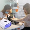 thumbnail image 2 of Rechargeable LED Gel Nail Lamp,60W Cordless UV Led Nail Light Nail Dryer for Gel Nails with Lifting Handle Touch Sensor LCD Screen(White), 2 of 5