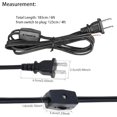 thumbnail image 4 of ERSAN-Lamp Cord with Inline Rotary On/Off Switch and Prong Plug, 6 Feet Extension Cords for Light Project and Repair Lights Cable, 18 AWG SPT-2 Wire UL Listed, 2 Pack, 4 of 4