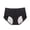 Black, variant on Krdevn Women Solid Mid Rise Bikini Underwear Extended Side 4 Layer Absorbent Leak Proof Cotton Breathable Reusable Menstrual Daily Panties Multi Pack Size:L
