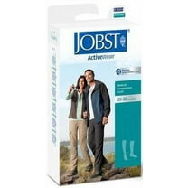 Jobst Activewear 20-30 mmHg Firm Support Cool Black XL Closed Toe Regular Calf Men and Women's Knee High - 110496