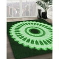 thumbnail image 2 of Ahgly Company Indoor Square Patterned Deep Emerald Green Area Rugs, 3' Square, 2 of 6