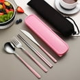 thumbnail image 2 of Ensemble de Couverts Pratiques de Qualité Alimentaire 1 Ensemble de Couverts Réutilisables pour Camping Portable Kit de Couverts Réutilisables, 2 of 4