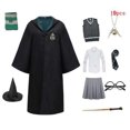 thumbnail image 3 of Disfraz de Hermione Granger, bata, chal, corbata, bufanda, varita, gafas, falda de Gryffindor, suéter, disfraz de Halloween de Harry Potter, 3 of 5