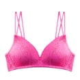 thumbnail image 3 of Sujetador de mujer Hollow Sexy Bralette Ropa interior inalámbrica transpirable, Rojo, 32 / 70AB Noticed AP001128-05, 3 of 7