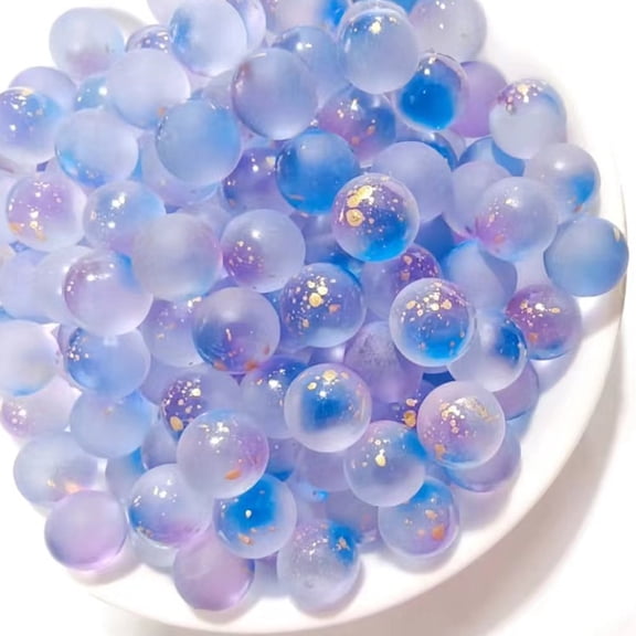 Artrylin 100Pcs Purple Glass Marbles Luminous Glass Ball 10mm Glass Gemstone for Floral Arrangements Vases Fish Tank Home Decor DIY Jewelry