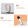 thumbnail image 3 of keepw Machine de Karaoké Compacte et Puissante avec Système Bluetooth Multifonctionnel Karaoké Blanc, 3 of 6
