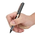 thumbnail image 1 of Sign Pen Stationery 12Pcs Rollerball Pen ABS Plastic Shell Straight Liquid 0.5mm Needle Type Office StationeryNeedle Type Head Black, 1 of 8
