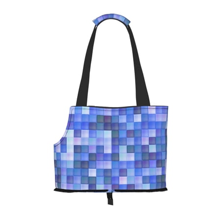 Dog Sling Carrier, Small Dog/Cat Soft Side Carrier Tote Bag for Subway/Shopping/Hiking/Travel-Aesthetics of Diamond Color Arrangement Pattern