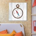 thumbnail image 2 of wall26 - Square Canvas Wall Art - Rustic Sailing Themed Compass on Wood Background - Giclee Print Gallery Wrap Modern Home Art Ready to Hang - 12x12 inches, 2 of 4