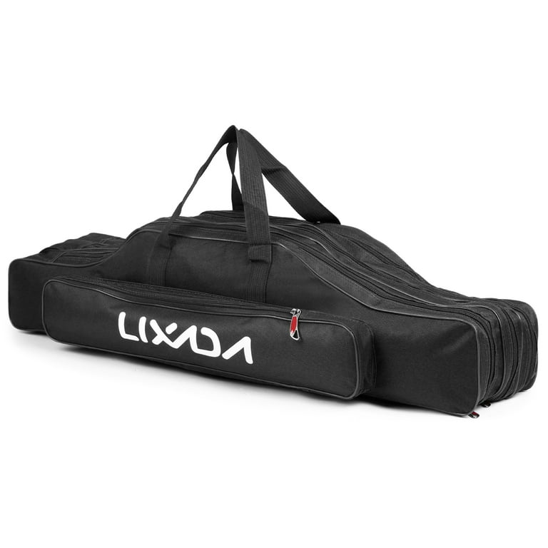 Lixada 3 Layers Fishing Bag Portable Folding Rod Carry Case