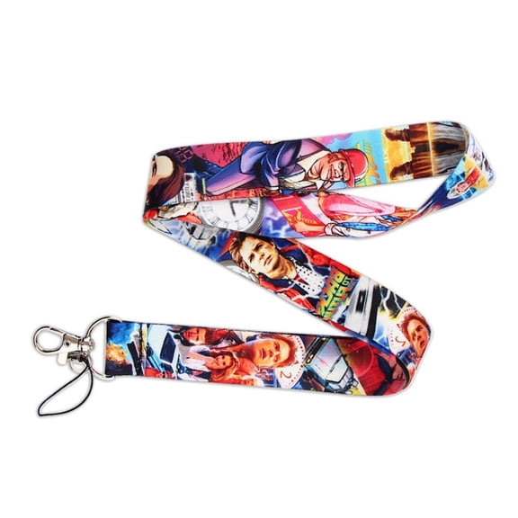 Back To The Future Classic Movie Themed Lanyard ID Holder Keychain