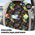 thumbnail image 5 of Kdxio Monster Car Print 2 Pack Car Kick Mat Seat Cover Back Protector Mat with Pockets for Organizer Backseat Protector and Storage Anti Kick Pad for Vehicles, 5 of 9