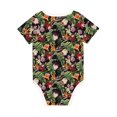 thumbnail image 6 of Honeii Watercolor Tropical Flowers Pattern unisex-baby Short-sleeve Bodysuit,One-piece Bodysuit 100% Organic Cotton-3 Months, 6 of 7