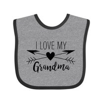 Inktastic I Love My Grandma Heart and Arrows Boys or Girls Baby Bib