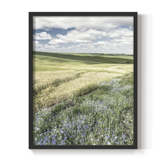 Wildflower Farm Framed Print - Solid Wood in Single Picture Frame Solid Wood 2 Framed Print