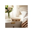 thumbnail image 6 of Travertine House Decor Tray for Bed or Coffee Table - Marble Accent Tray with Wooden Ball Feet for Centerpiece Table Decoration - Home Vanity Accent as Trinket Dish, Jewelry Styling - 2" Tan, 6 of 12