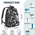 thumbnail image 5 of Paw Prints and Bones Backpack for School,Cute School Bag,Schoolbag with Adjustable Shoulder Straps & Padded Back,16.9 Inch, 5 of 5