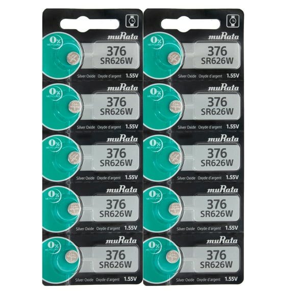 Murata 376 SR626W (10 piece) SR626 V377 Watch Battery USA seller