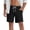 Black, variant on Elvqul Mens Shorts with Pocket Drawstring Board Shorts Elastic Waist Summer Beach Plain Holiday Running Gray Swimming Trunks for Men