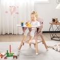 thumbnail image 3 of Infans 6-in-1 Convertible Wooden Baby Highchair Infant Feeding Chair w/ Removable Tray, 3 of 7