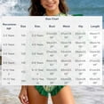thumbnail image 3 of Cowsor 2-12 Years Girls One Piece Swimsuit Green Leaf Print Long Flutter Sleeve Training Style Modest UV Protection Swimwear for Pool Practice, 3 of 6