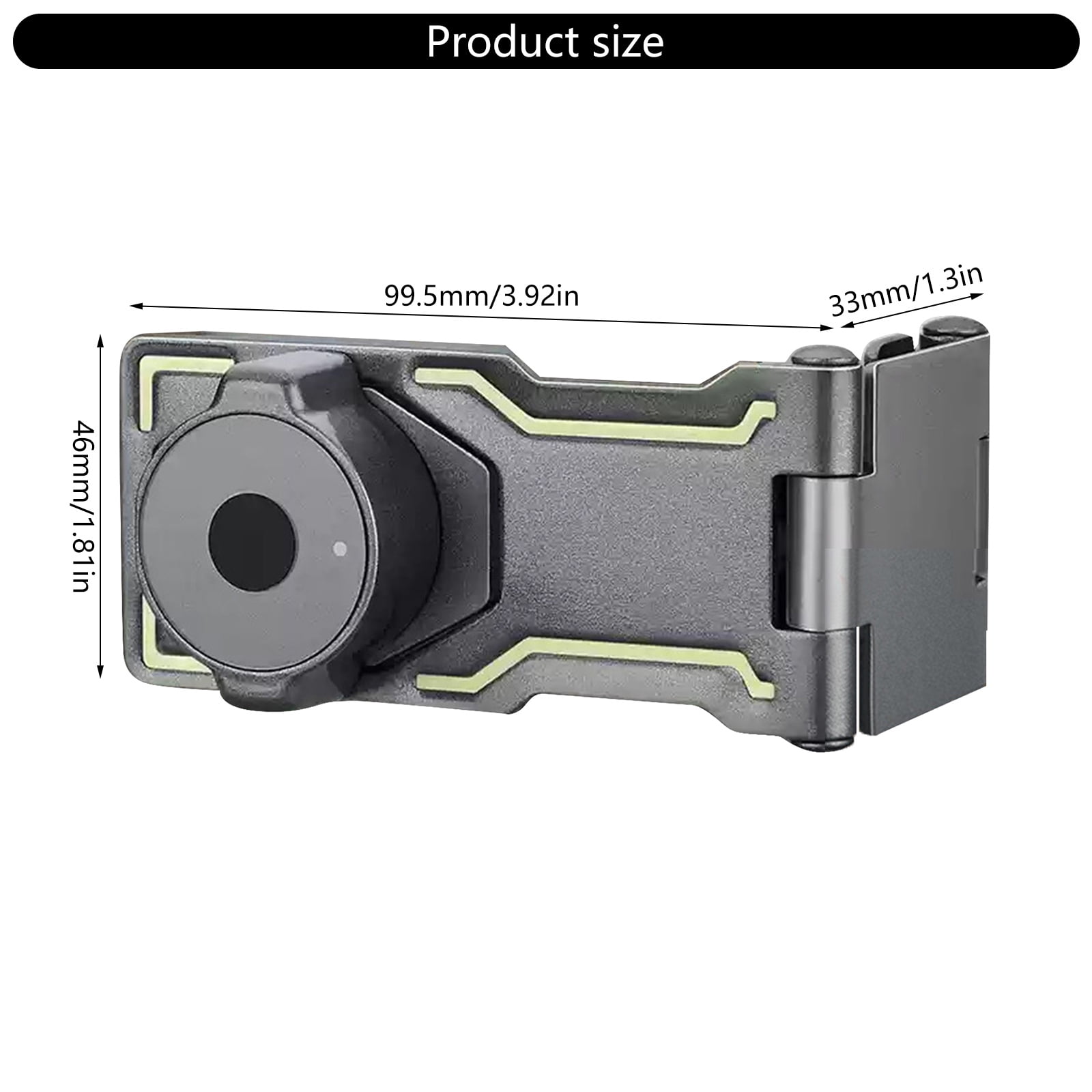 Keyless Cabinet Lock Fingerprint Recognition Lock Cabinet Keyed Hasp Lock for Drawers, Cabinets, Cupboard Enduring