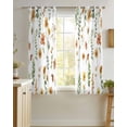 thumbnail image 4 of Yellow Spring Floral Sheer Curtains 39 Inch Length 2 Panels Set for Living Room/Bedroom, Flowers Leaves Elegant Pastoral Kitchen Curtains Grommet Semi-Sheer Curtains Window Treatments 27.5"x39"x2, 4 of 7