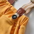 thumbnail image 7 of Hienoo Toddler Boys Short Sleeve Shirt Suspenders Shorts with Tie 3Pcs Outfits, Size 6M-4T, 7 of 7