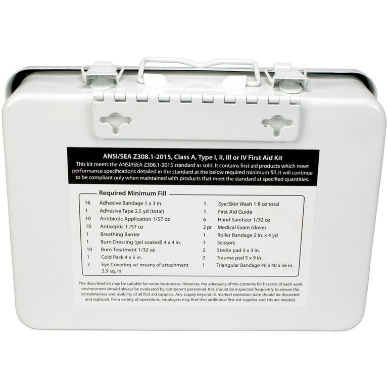 25 Person Vehicle First Aid Kit, Metal Case